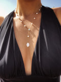Gold Opal Hamsa Necklace, Rosary 
