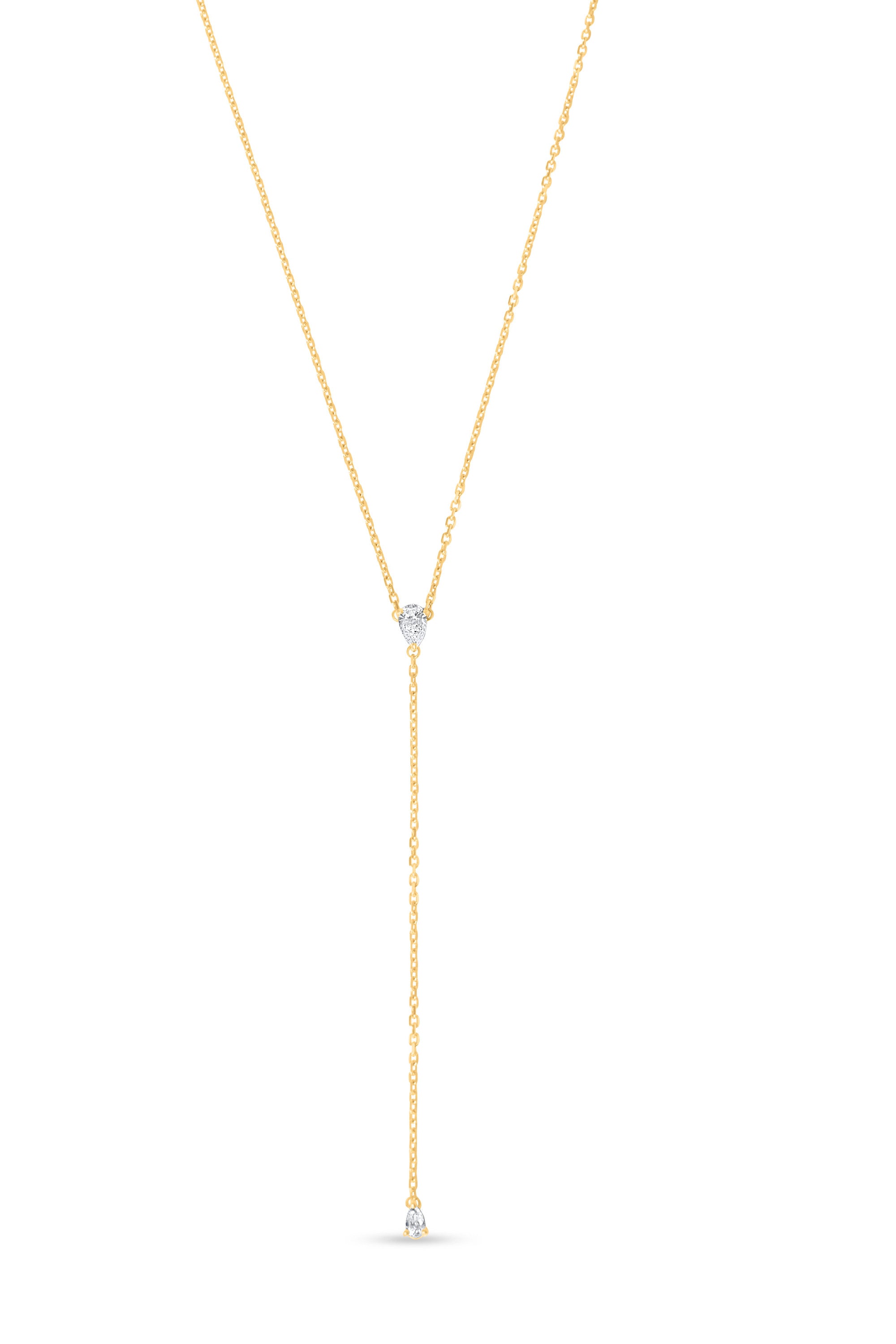 Alora Lariat, Diamond in 18k yellow gold — Alexander Kade