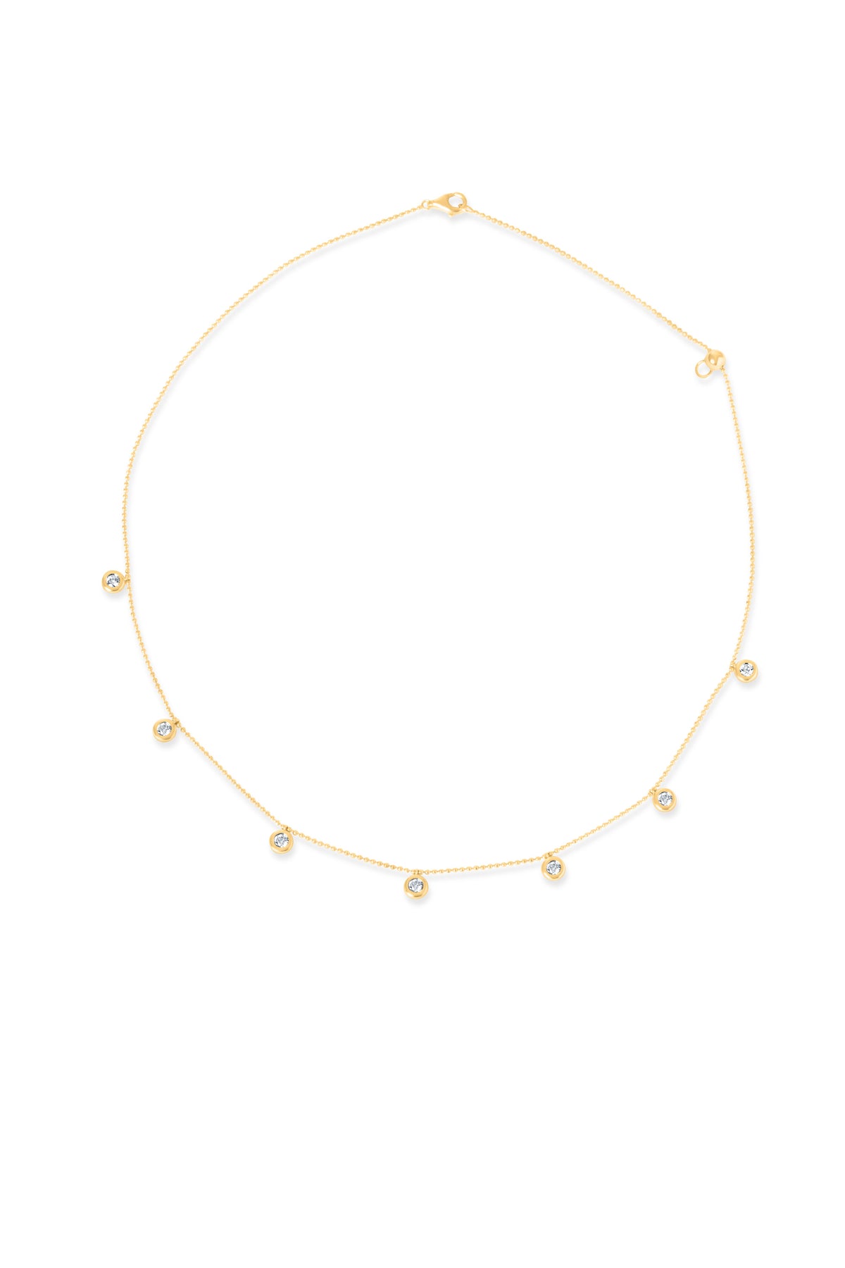 Diamond Drop Necklace in 18k yellow gold — Alexander Kade