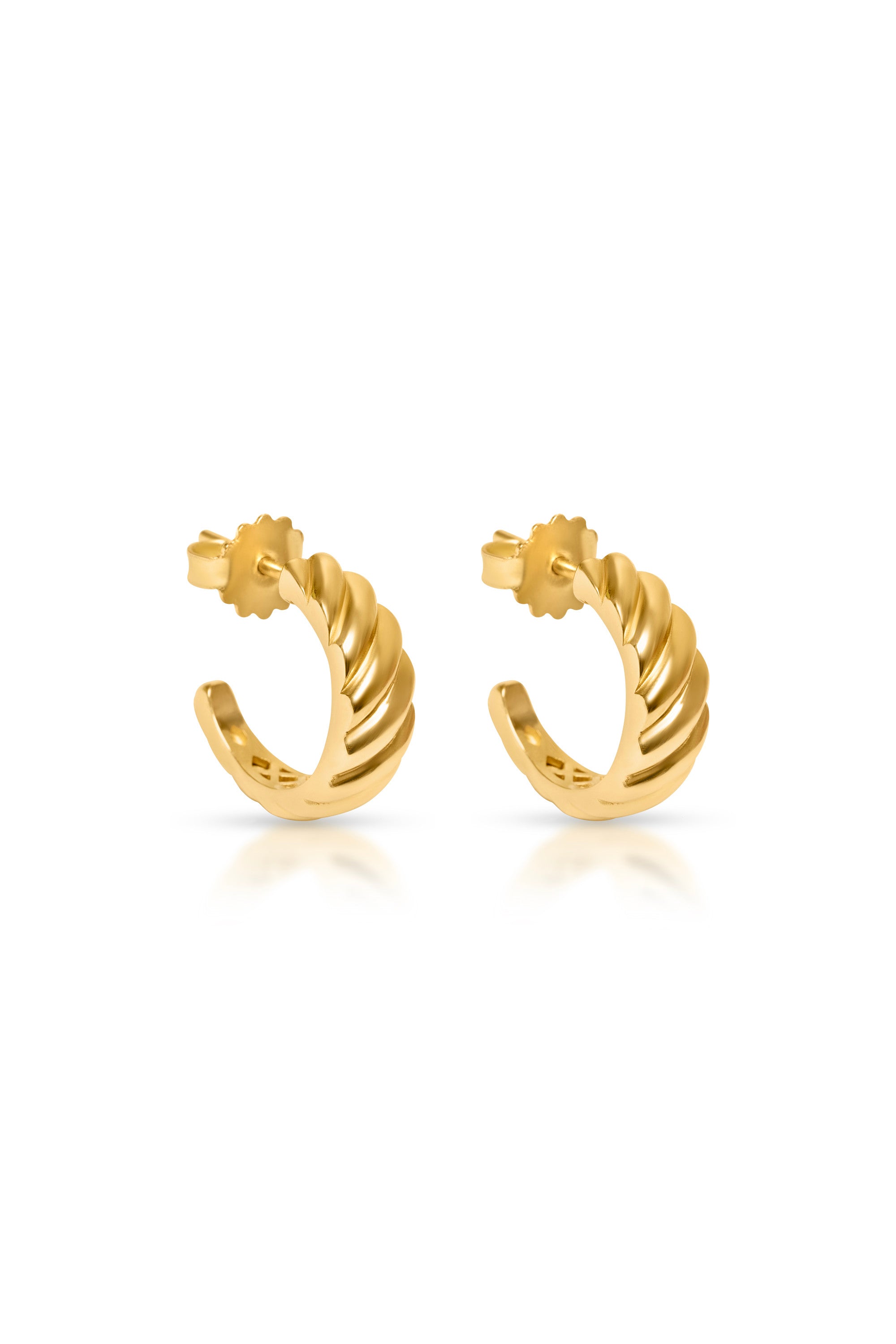 Interlace Mini Hoop in 18k yellow gold — Alexander Kade