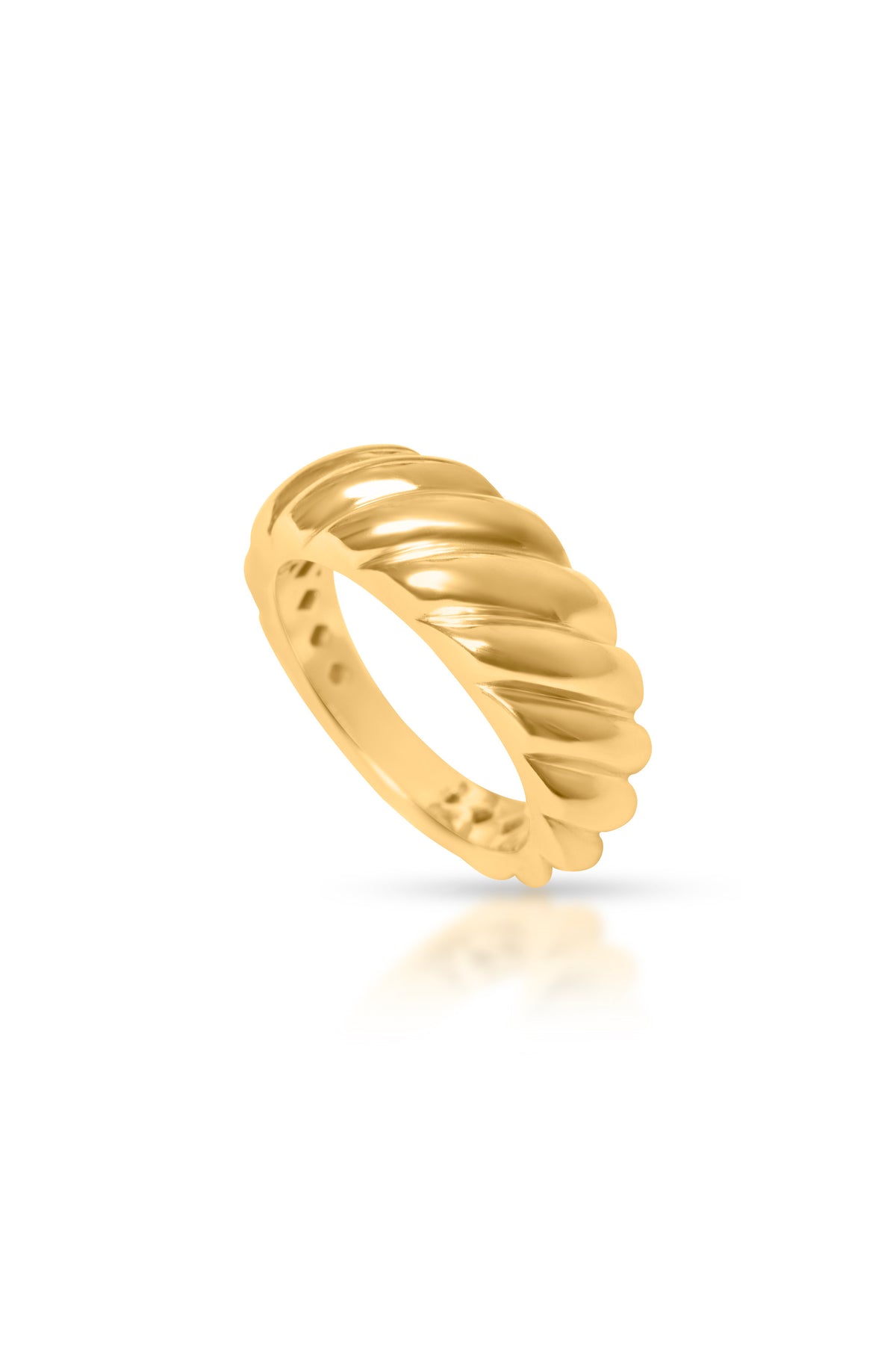 Interlace Thick Ring in 18k yellow gold — Alexander Kade