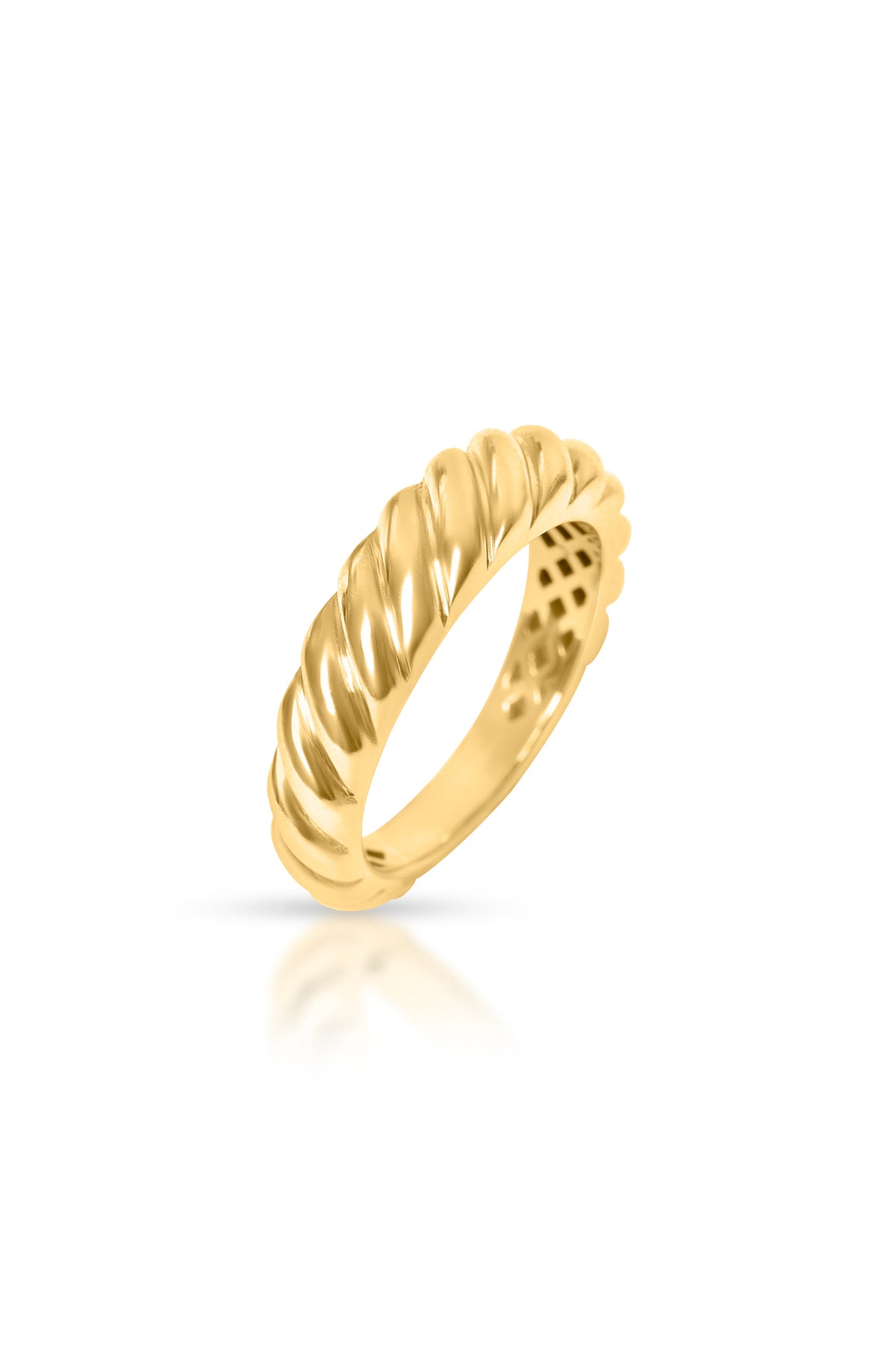 Interlace Thin Ring in 18k yellow gold — Alexander Kade