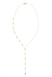 18k gold long beaded necklace 