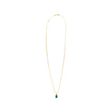 Gold Emerald Drop Necklace